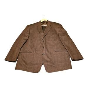 Talliauomo for Rochester Big and Tall Wool Blazer – Size 54R – Warm Brown